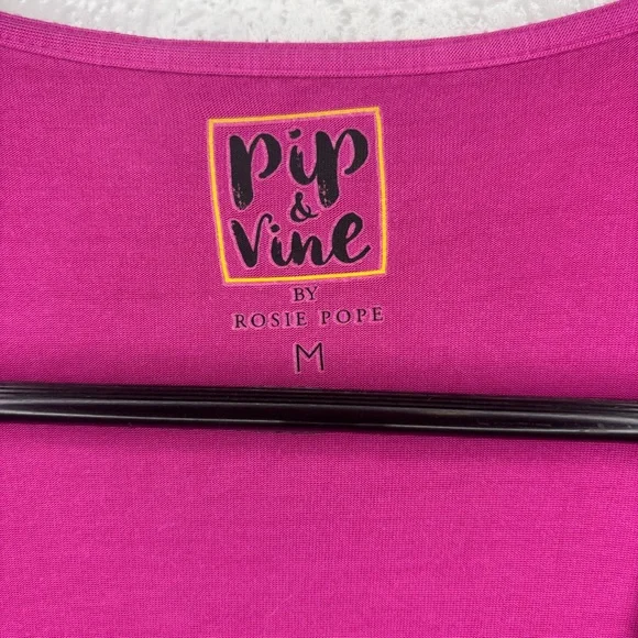 Magenta Maternity & Nursing Pink Wrap Dress Pip & Vine Size Medium Pregnant - Picture 2 of 7